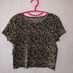 cheetah print crop top